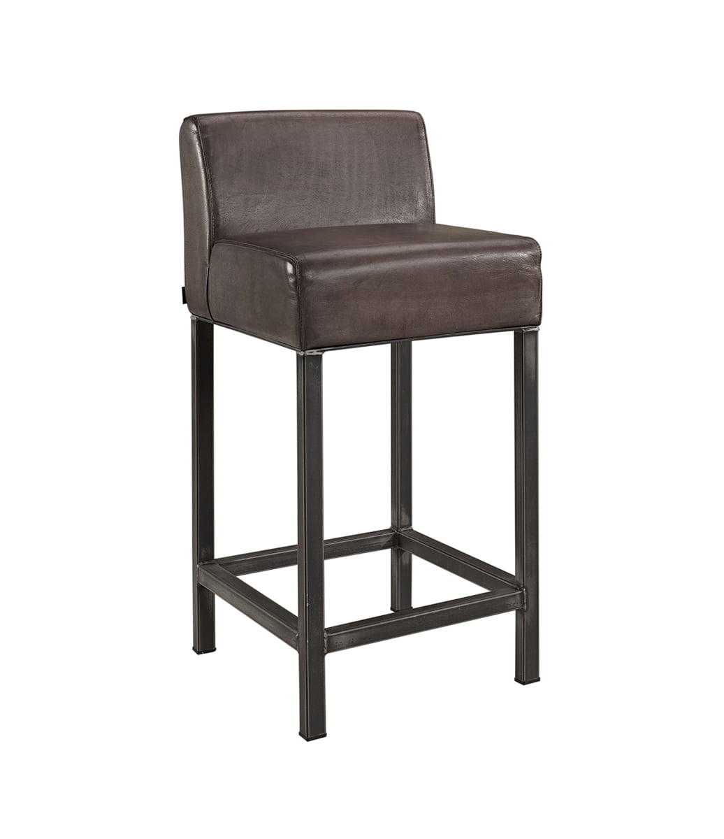 STACEY barstol med lädersits