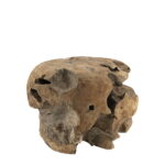 ROOT sidobord/pall i återvunnen teak ⌀40cm