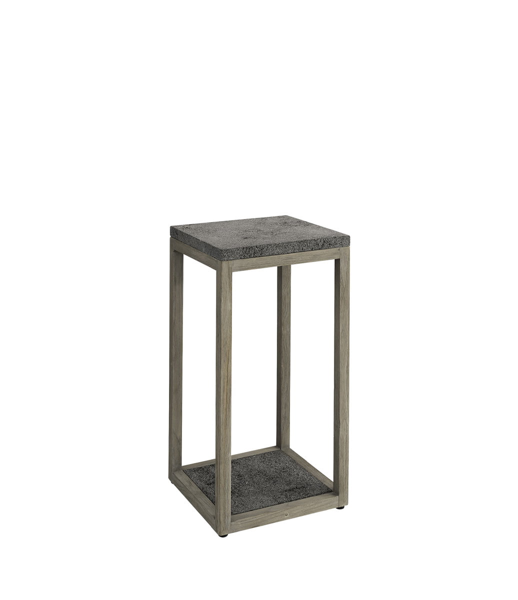 TORRE piedestal i teak 70 cm - Charcoal teak