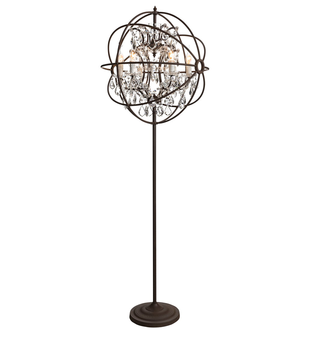 ROME CRYSTAL Golvlampa - Natural iron/crystal