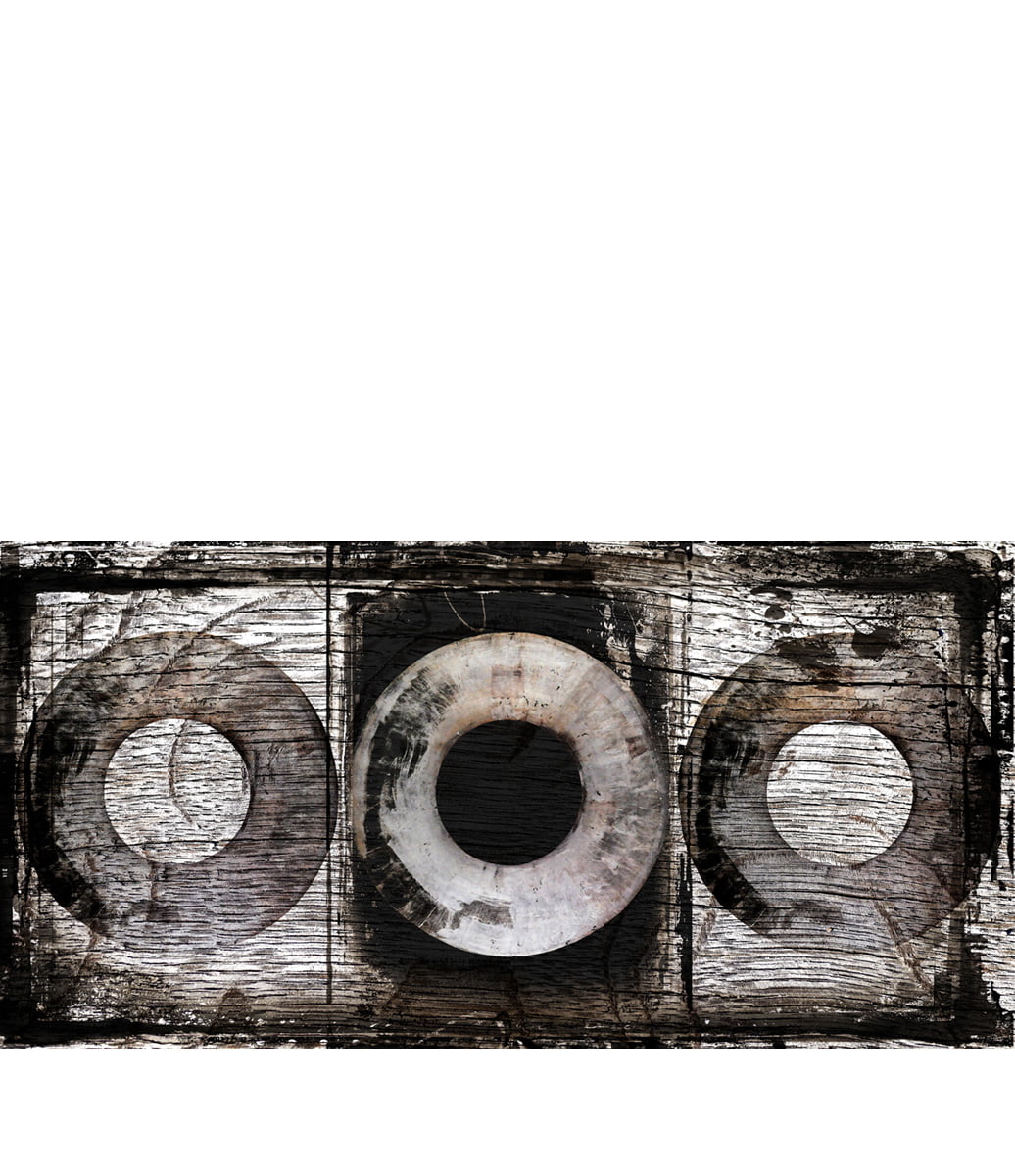 CIRCLES BROWN tavla - 150X60, Plexiglas