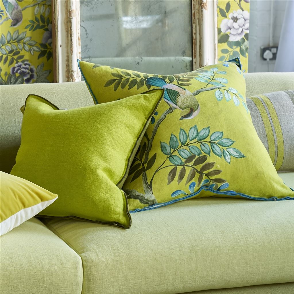 Brera Lino Lime & Moss Cushion - Bild 4