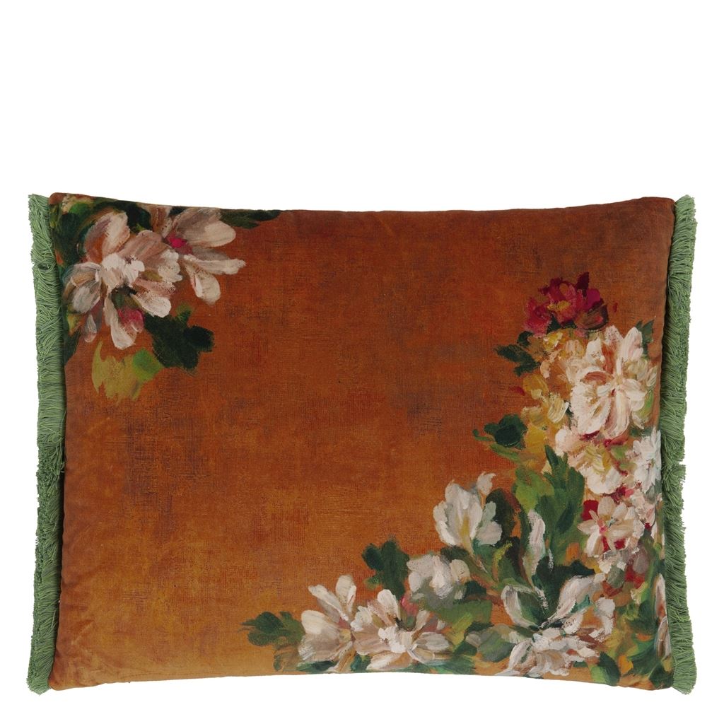 Fleurs d artistes Velours Terracotta Cushion - Bild 2
