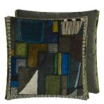 Raku Patchwork Chocolate Cushion