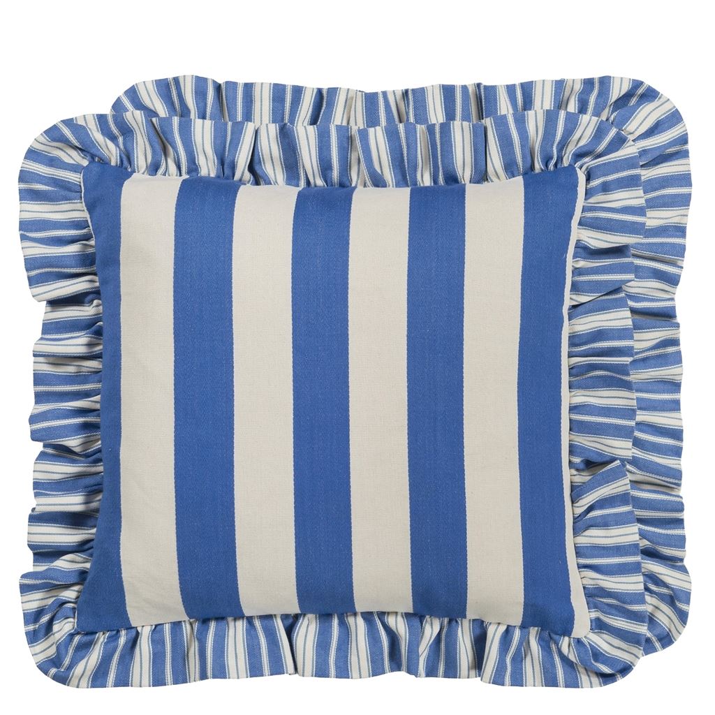 Berkeley Stripe Cobalt Cushion