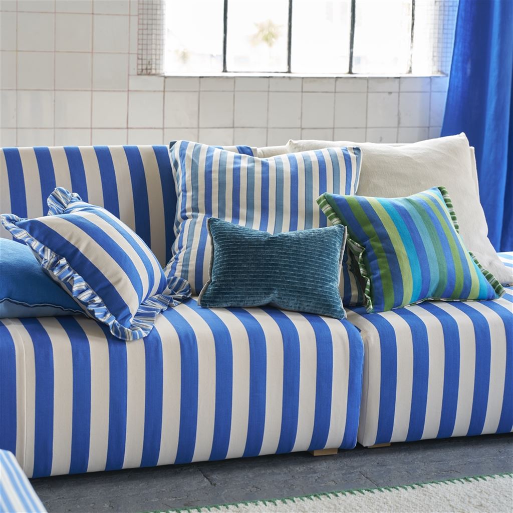 Berkeley Stripe Cobalt Cushion - Bild 4