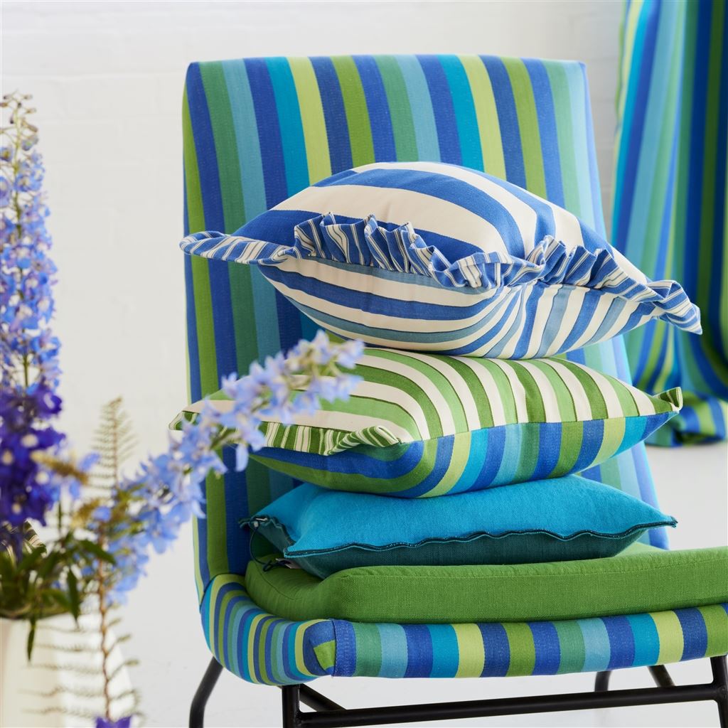 Cork Street Stripe Cobalt Cushion - Bild 6