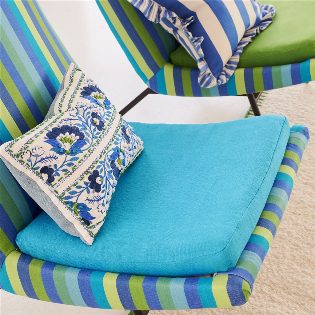 Enamel Flower Indigo Cushion - Bild 6