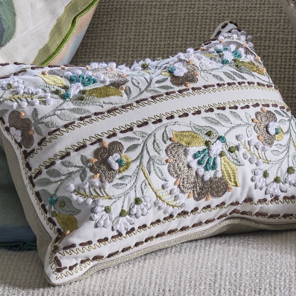 Enamel Flower Celadon Cushion - Bild 7