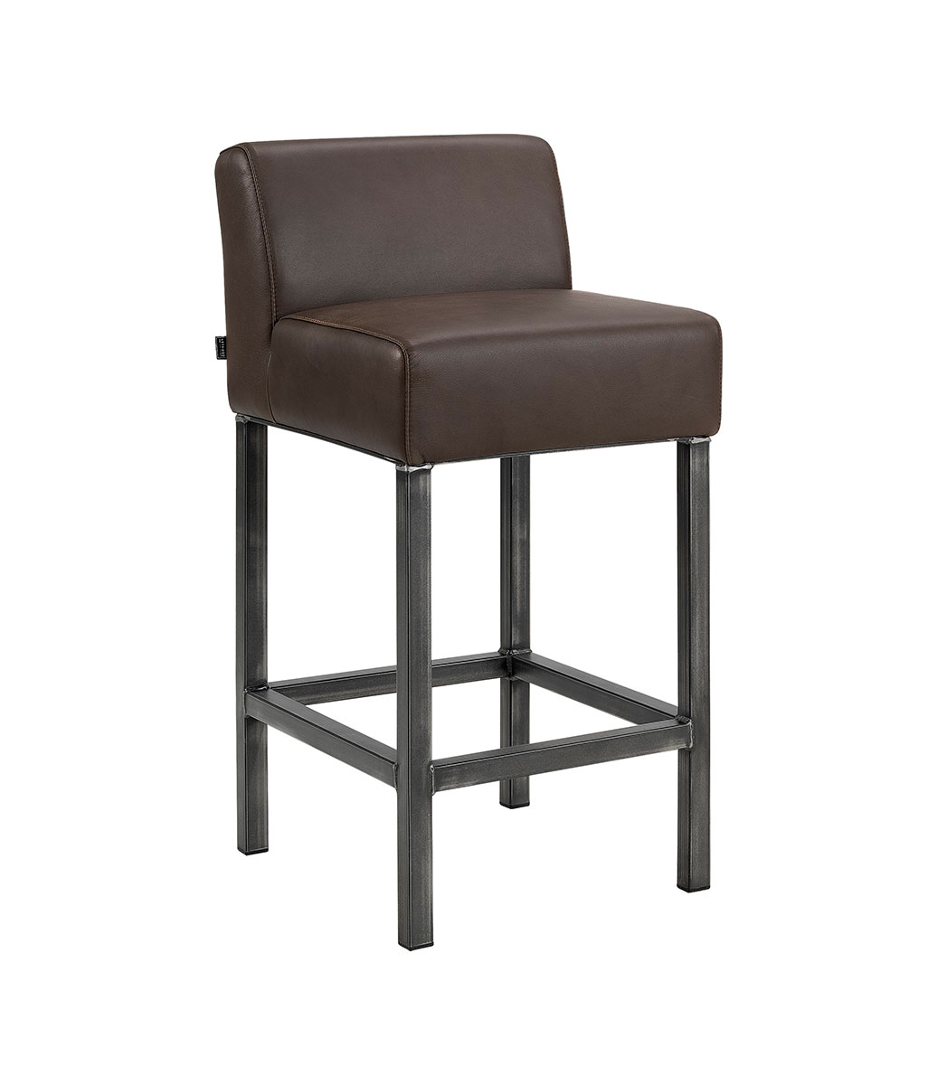 STACEY barstol med lädersits