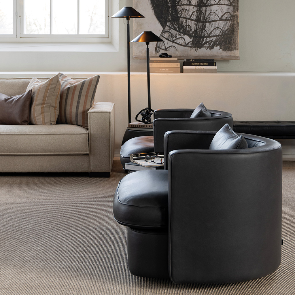 JOAN snurrbar skinnfåtölj - Bild 2