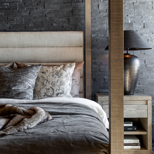 LISBON sänggavel i linne - Bild 4