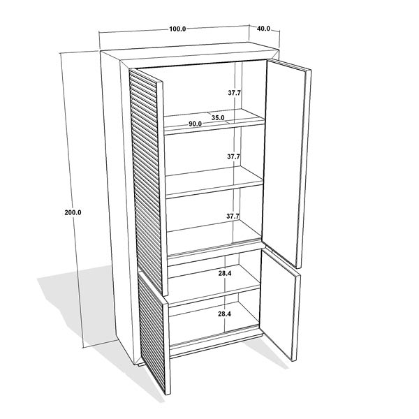 HAYDEN skåp i ekfanér - Bild 2