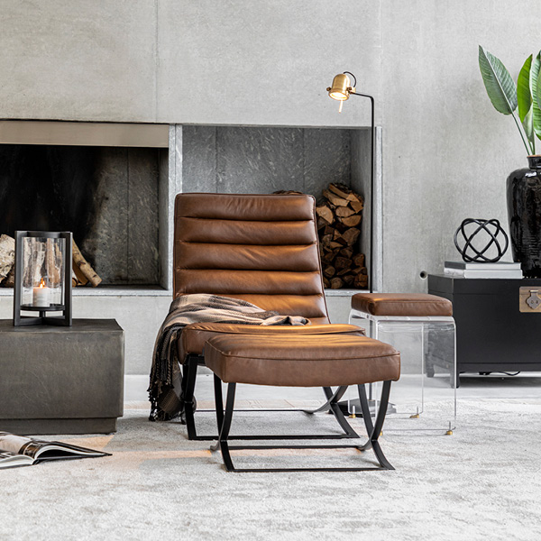 BROOKS skinnfåtölj - Bild 2